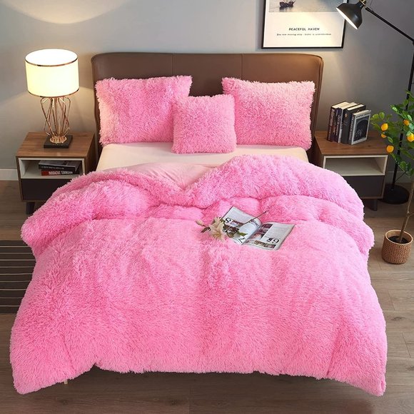 New Plush Duvet Cover Set, Luxury Ultra Soft Duvet Cover Set Fluffy Plus… - Picture 6 of 11